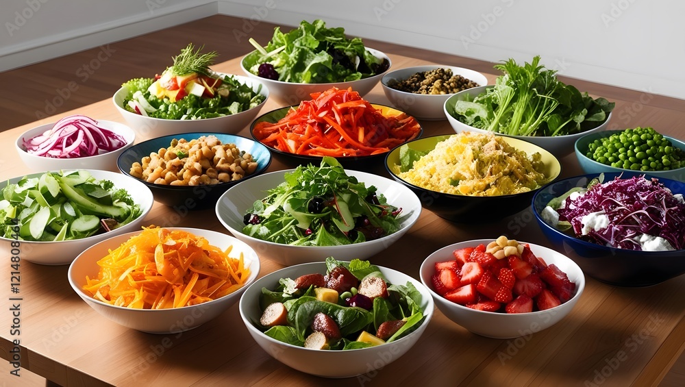 Vibrant Salad Bar: Fresh, Colorful, and Healthy Options Vibrant Salad Bar: Fresh, Colorful, and Healthy Options