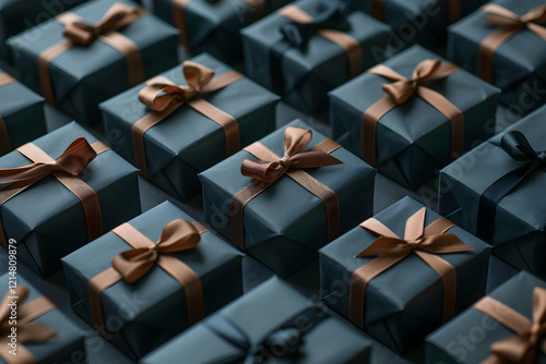 Numerous Dark Blue Gift Box...