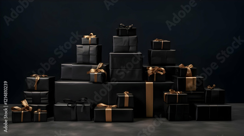 Black Gift Boxes with Gold ...