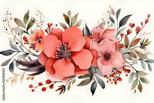 Watercolor Floral Arrangeme...