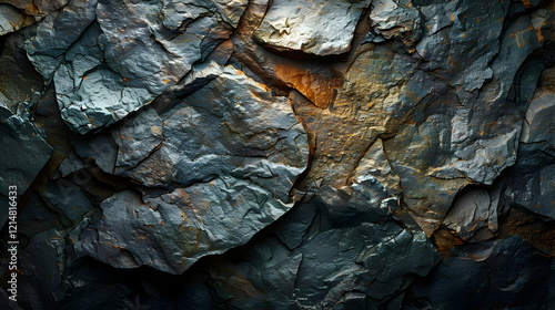 Dark, Textured Rock Surface...
