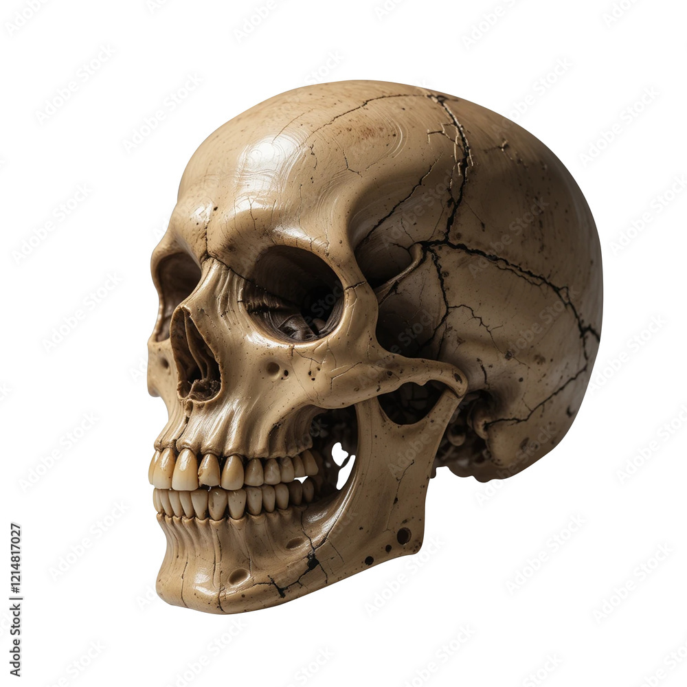 Human Skull with White Background Human Skull with White Background