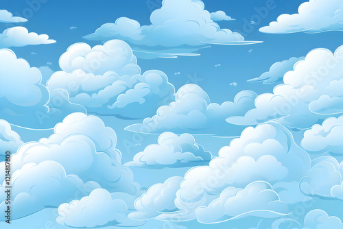 Fluffy Clouds Drift Across ...