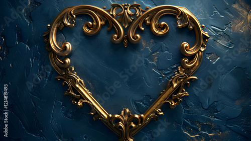 Golden Ornate Heart Frame S...