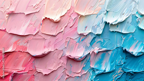 Wallpaper Mural Abstract Pink and Blue Oil Painting Texture Creates a Vibrant and Dynamic Composition Beautifully Torontodigital.ca