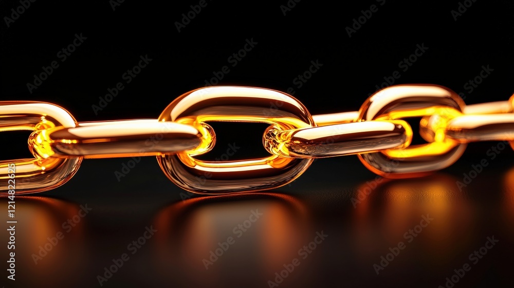 A symbolic glowing chain representing a strong connection between agents. A symbolic glowing chain representing a strong connection between agents.