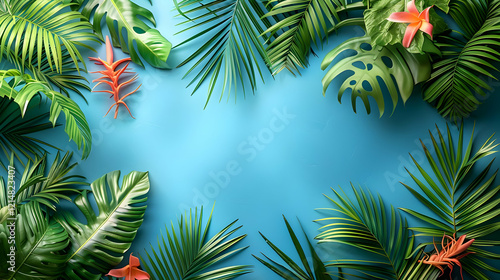 Tropical Leaves and Flowers...