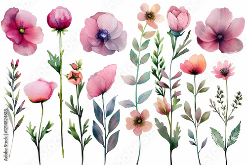 Watercolor Floral Collectio...