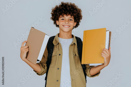Smiling Student Holds Textb...