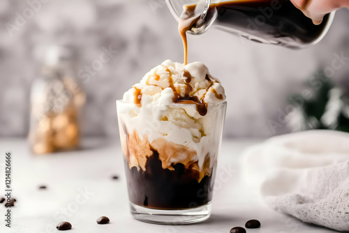 Pouring Coffee over Vanilla...