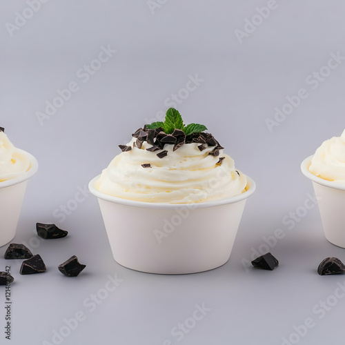 White Frozen Yogurt Cups To...