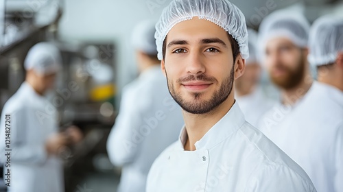 Confident Food Industry Worker in Cleanroom