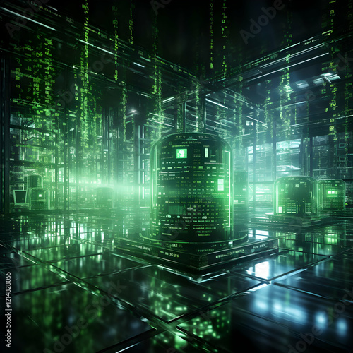 Futuristic Server Room Disp...