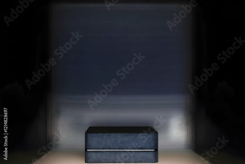 Textured Box Sits on Stage ...