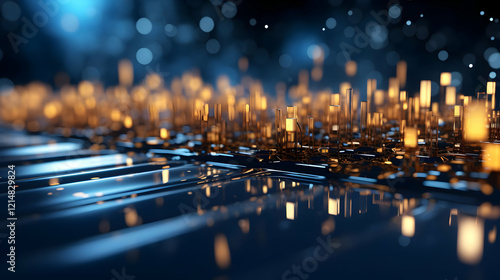 Abstract 3D Cityscape with ...