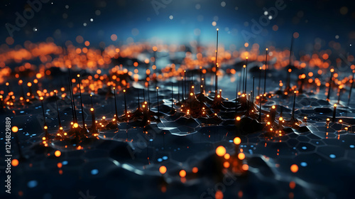 3D Abstract Background with...