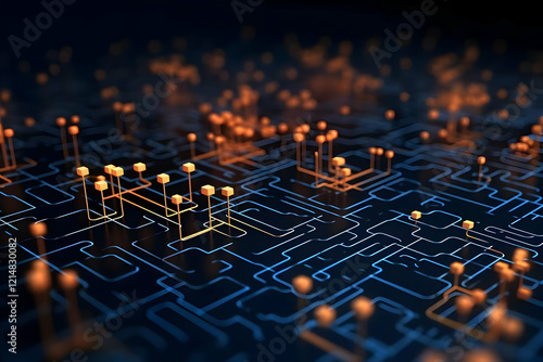 3D Render of Circuit Board ...