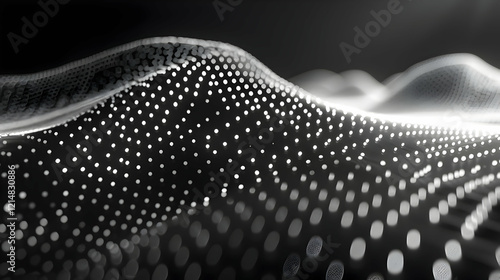 Abstract 3D surface with gl...