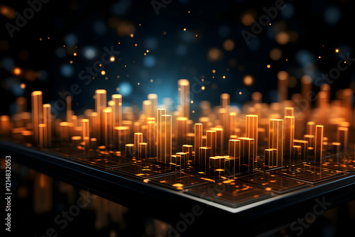Abstract 3D Cityscape with ...