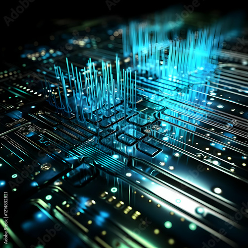 Futuristic Circuit Board Gl...