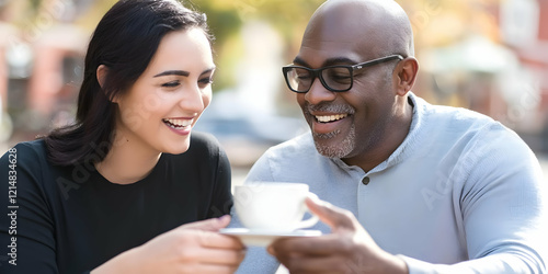 Couple Shares Coffee and La...
