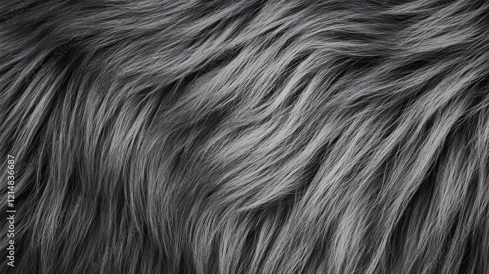 Mesmerizing Wolf Fur Texture in Grayscale Tones Mesmerizing Wolf Fur Texture in Grayscale Tones