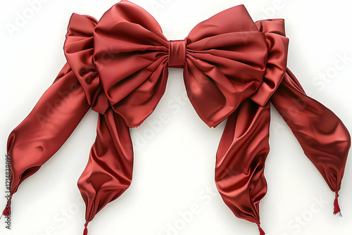 Elegant Red Satin Bow with ...