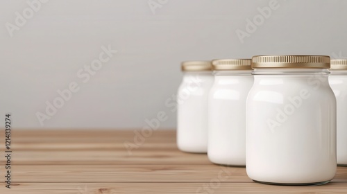 Close-Up Model of Dutch Style Yogurt Jars