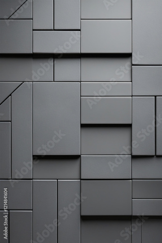 grey tile floor isolated Stock Photos Pictures & Royalty Abstract Geometric Pattern Lines Tessellation and Modern Art Aesthetic on White Background with Perspective View Stock Photos & Royalty Images