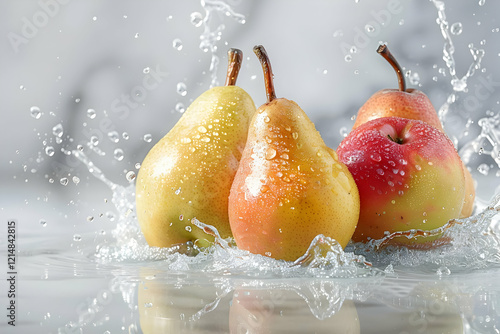 Ripe Pears and Apple Splash...