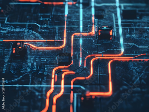 Futuristic Circuit Board Sh...