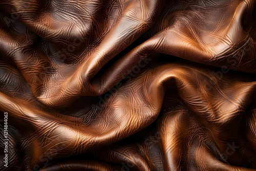 Close-up of crumpled brown ...