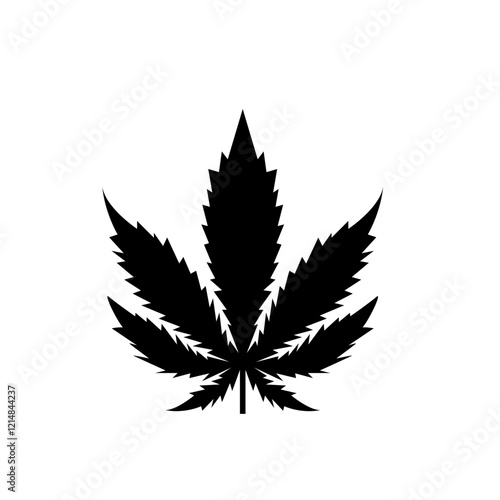 black cannabis leaf element