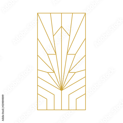 gold art deco panel ornament