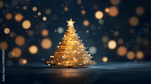 Golden Christmas Tree Shine...