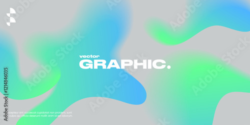 Geometric background with blurred wavy shape.