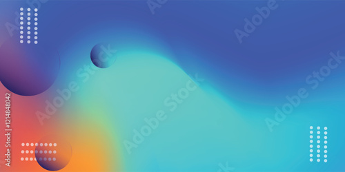 Abstract background with vibrant, iridescent orbs and a soft, gradient effect