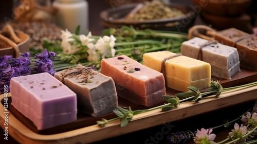 Handmade Soap Bars Displaye...