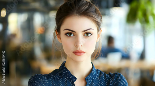 Young Woman with Updo Hairs...