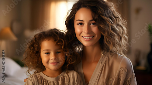 Mother and Daughter Smile W...