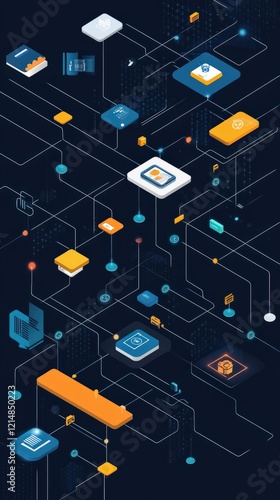 Wallpaper Mural Visualizing NIST compliance with a detailed infographic for enterprise networks Torontodigital.ca