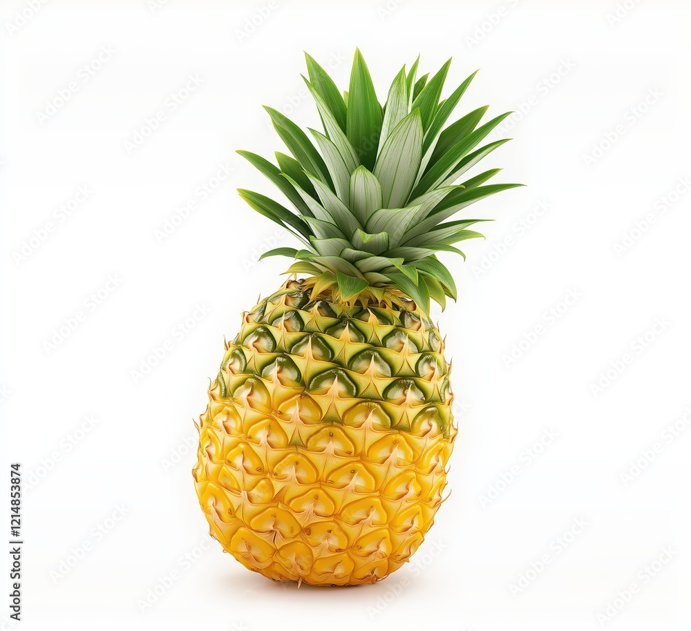 Fresh pineapple isolated on a white background with a clipping path Fresh pineapple isolated on a white background with a clipping path