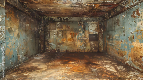 Dilapidated Room Shows Deca...