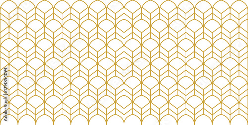 feather gold art deco pattern background design