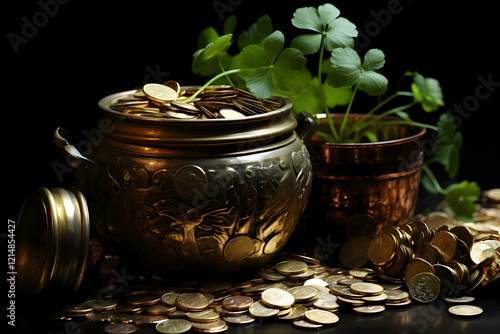 Antique Pot Overflowing wit...