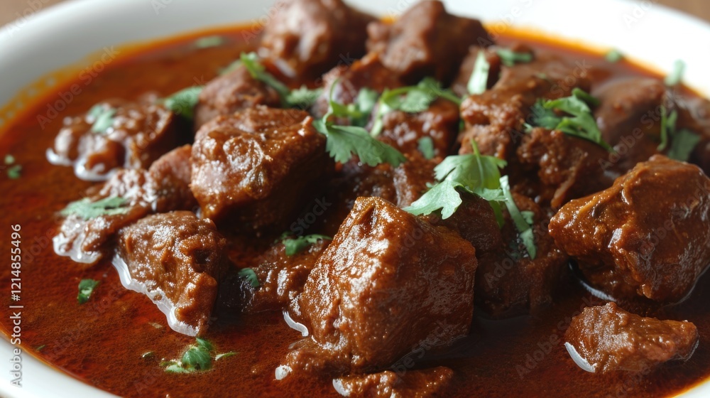 A hearty, spicy meatball curry served in a traditional Indian style with fragrant garnishes. Perfect for chilly nights. A hearty, spicy meatball curry served in a traditional Indian style with fragrant garnishes. Perfect for chilly nights.