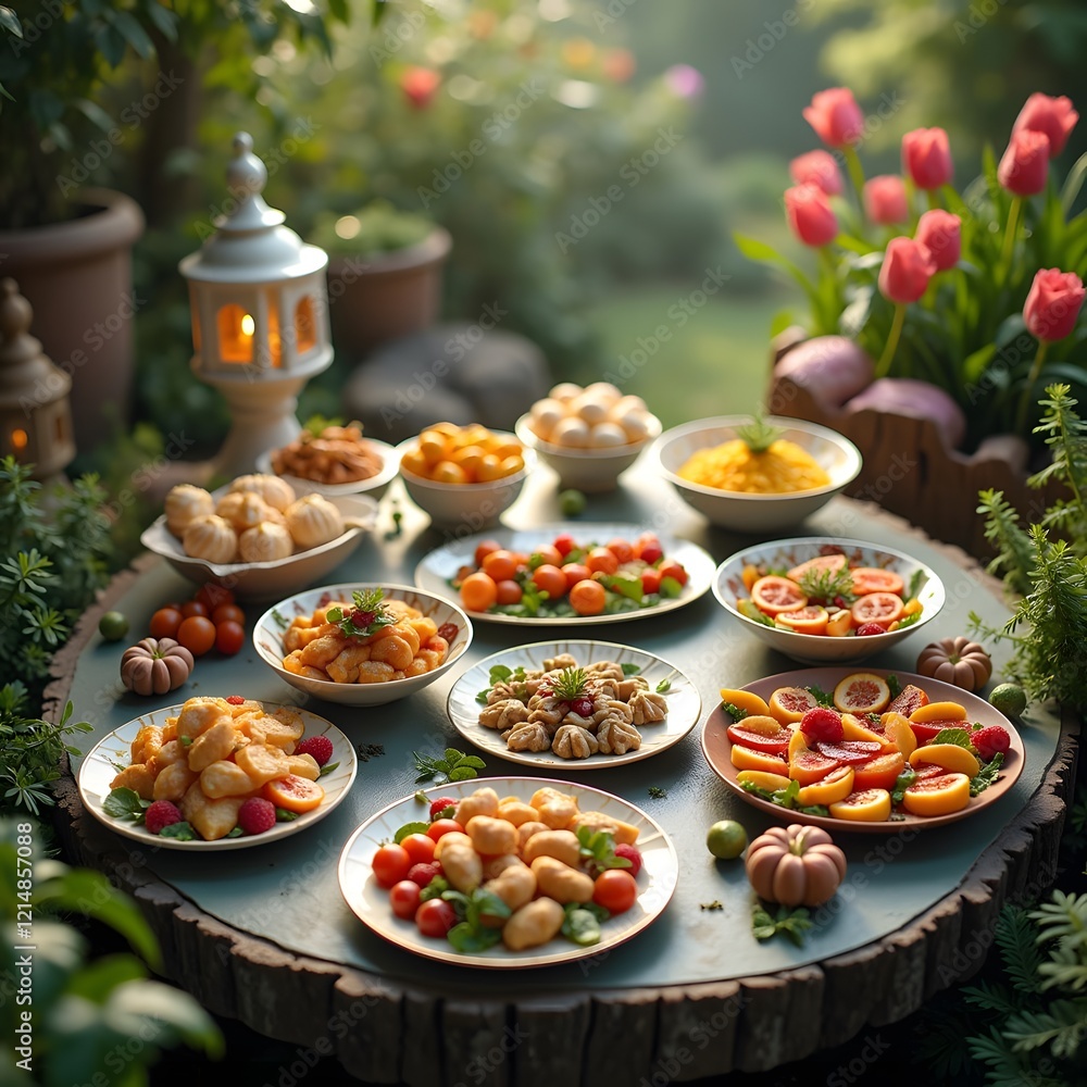 Enchanted Garden Feast A Whimsical Aerial Display for Enchanted Garden Feast A Whimsical Aerial Display for
