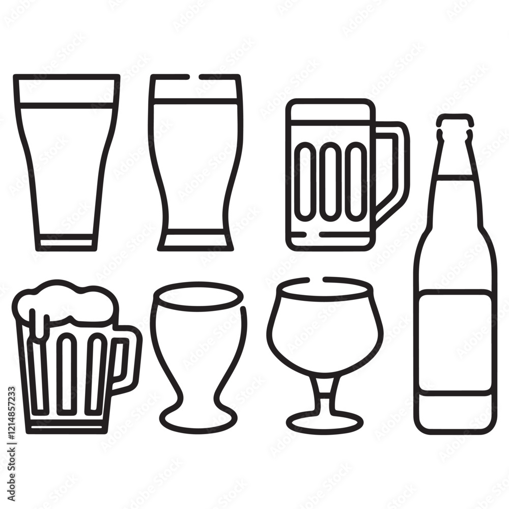beer line art, beer silhouette,glass beer bottle icon shape symbol. beer vector illustration.hand drawn vector illustration isolated on white background. beer line art, beer silhouette,glass beer bottle icon shape symbol. beer vector illustration.hand drawn vector illustration isolated on white background.