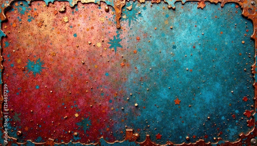 Fototapeta premium Distressed metallic surface with deep scratches and grime, grunge, dirty