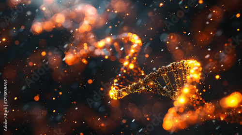 Glowing DNA Double Helix St...